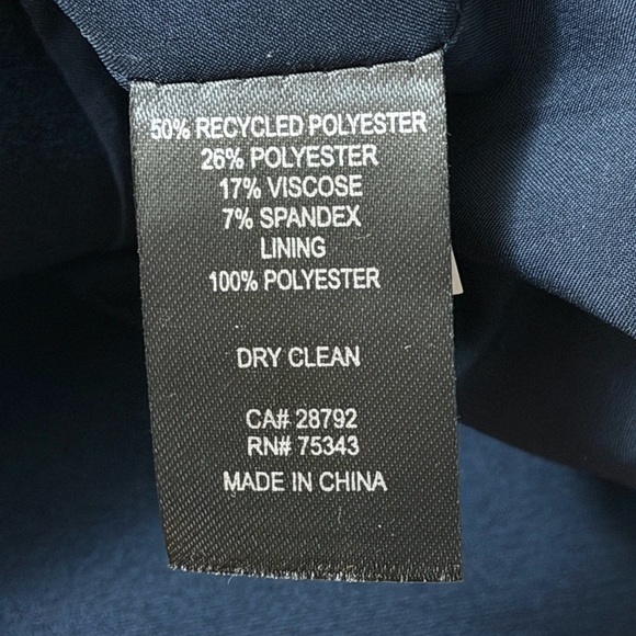 Joie Navy Blue Tailored Vest Sleeveless Blazer Longline Notched Lapel Size 8 NWT - Picture 10 of 13